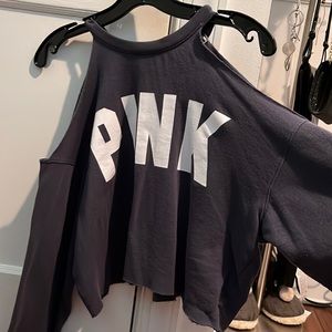 PINK Off Shoulder Crop Top